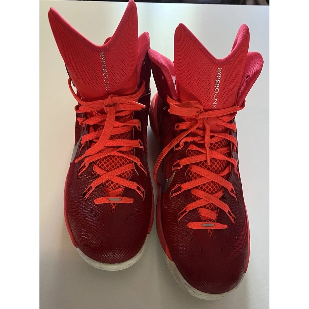 Nike Hyperdunk TB Gym High Top Basketball Sneakers Red & Orange‎ Mens SZ 14 2014